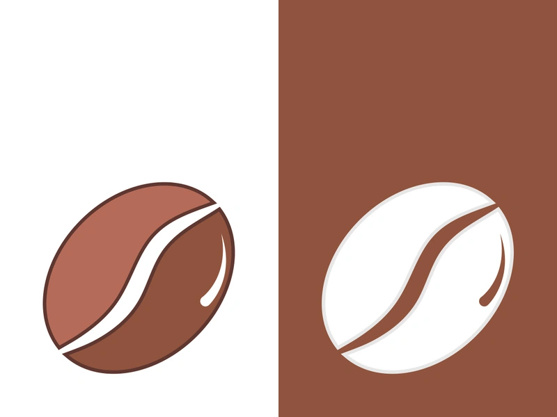 Coffee bean icon vector illustration template