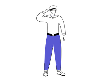 Seafarer flat vector illustration preview picture