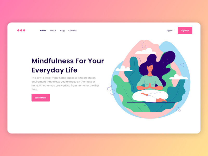 Meditation App Landing Page