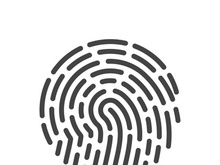 Digital fingerprint vector illustration logo icon