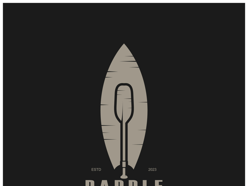 simple paddle logo,design for surfing,rafting,canoe,boat,surfing and rowing equipment business,vector