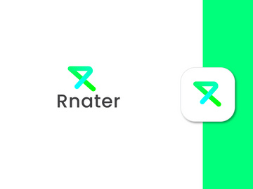 Blendy Glossy Letter R Logo Design With Mobile App Icon Design preview picture