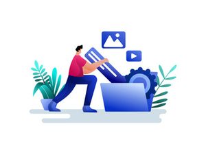 Project Report Flat Illustration