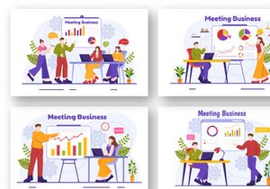 12 Business Meeting Illustration