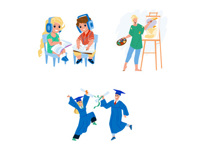 Education characters