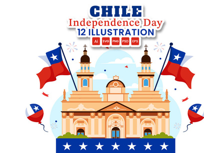 12 Chile Independence Day Illustration