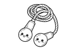 Cute light bulbs with faces holding rope vector illustration