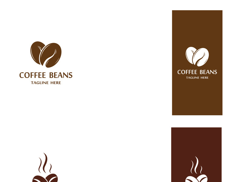 Premium coffee bean logo design.