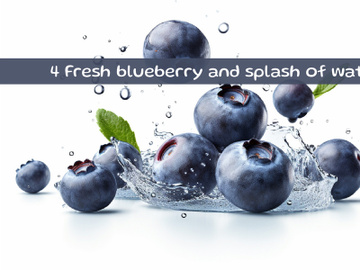 Fresh blueberry and splash of water preview picture