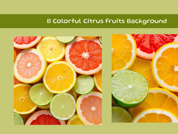 Colorful Citrus Fruits Background preview picture