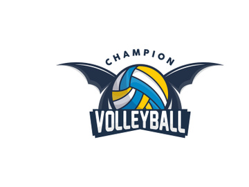 Volleyball Logo, Sport Simple Design, World Sports Tournament Vector preview picture