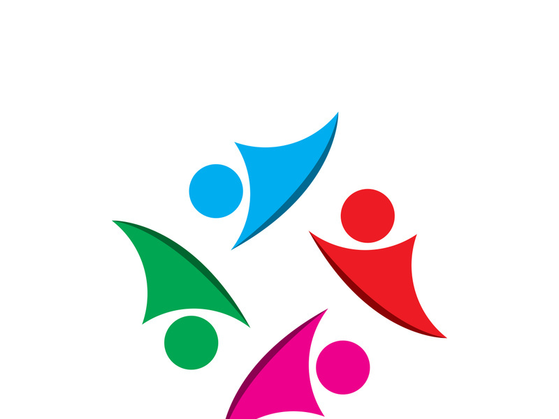 Community logo business template and icon people vector