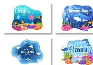 16 World Ocean Day Design Illustration