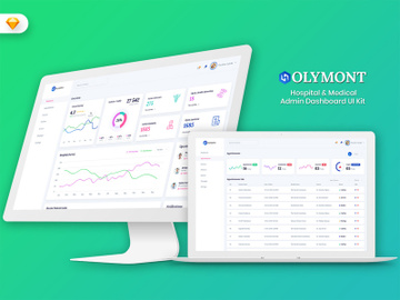 Holymont - Medical Admin Dashboard UI Kit (SKETCH) preview picture