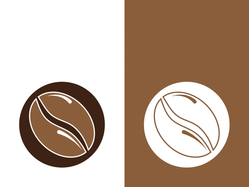 Coffee bean icon vector illustration template