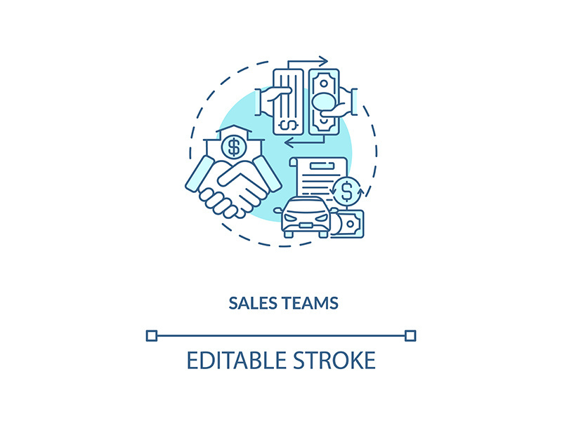 Sales teams concept icon