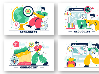 10 Geologist Soil Analysis Illustration