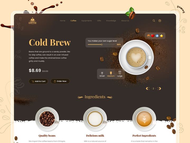 Coffee Shop Web page preview picture
