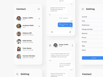 Simple Chat Design Mobile App UI Kit preview picture
