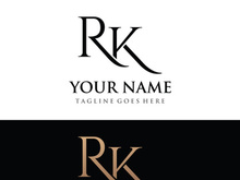 Luxury RK , KR , K , R Letter Logo with an elegant and unique monogram. Logo for business card , business , brand , company.