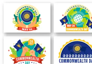 12 Commonwealth Day Illustration