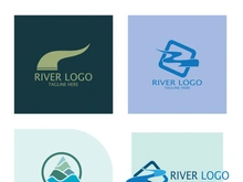 River Logo vector icon illustration design template