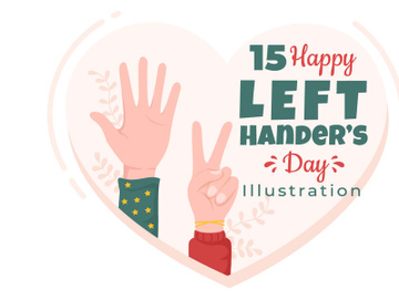 15 Left Handers Day Celebration Illustration preview picture