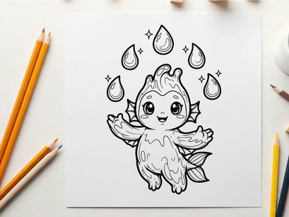 Cute cloud baby with rain vector illustration flat design