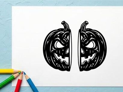 Calabaza negra de Halloween Jack-o'-Lantern con rostro amenazante