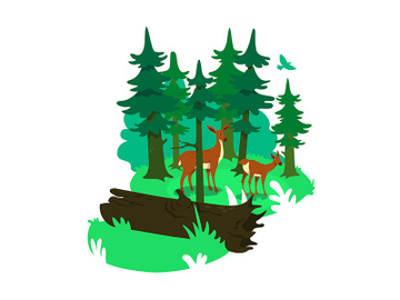 National park 2D vector web banner, poster preview picture