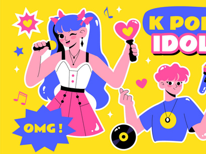 10 K-pop Idol Trend Illustration