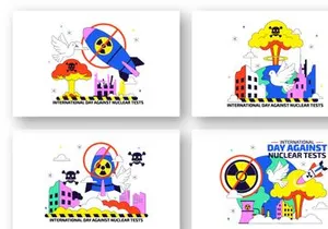 10 Day Against Nuclear Tests Illustration