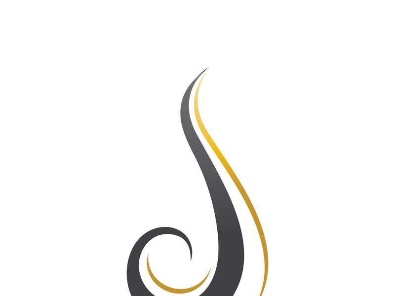 Elegant Wavy Hair Salon Logo Template