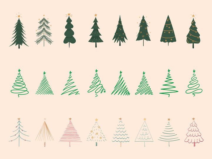Christmas Pine Tree silhouette