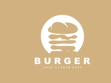 Burger Logo, Fast Food Design