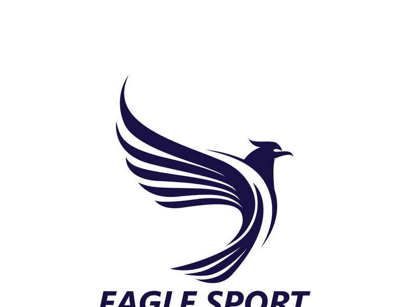 Eagle wing logo design vector image template