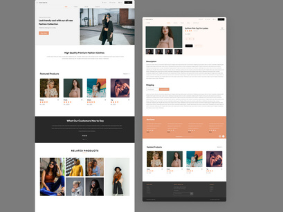 Minimal and Modern Fashion E-Commerce Web UI