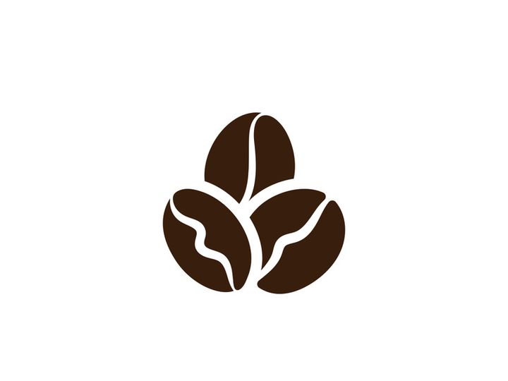 Coffee bean icon illustration