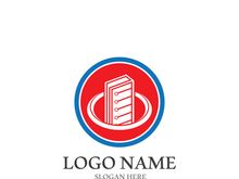 Digital book logo technology vector icon design