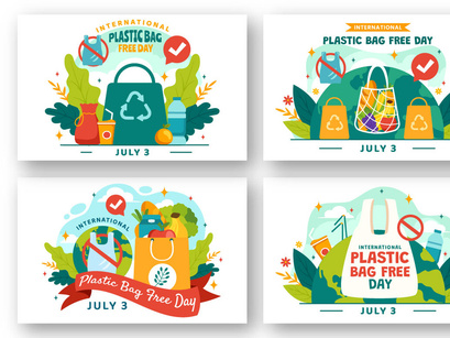 8 International Plastic Bag Free Day Illustration