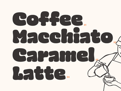 Mocha Mochi - Fat Fancy Display Font