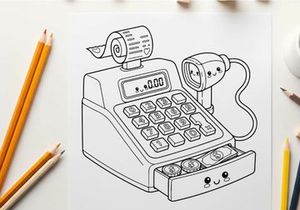 Cash register payment transaction vector illustration flat design