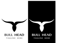 Bull head horns logo design.