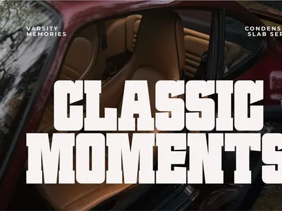 Varsity Memories - Condensed Slab Serif Font