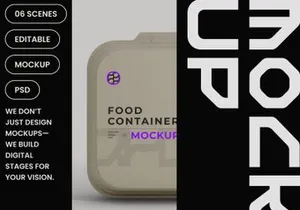 Food Container Mockup