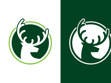 Hunting logo design template, Hunting club, Deer head logo preview picture