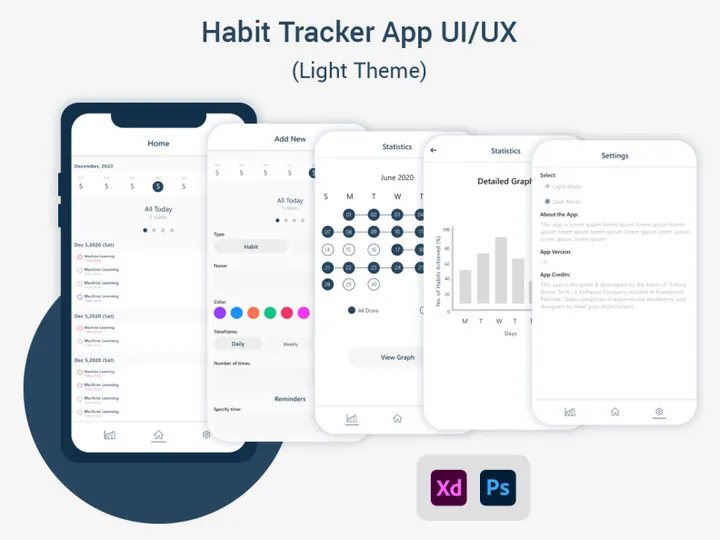 Habit Tracker App (Light Theme)