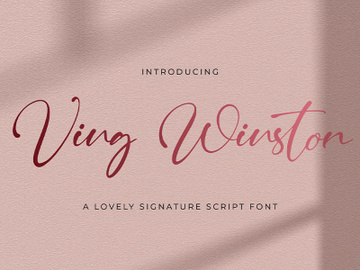 Ving Winston - Signature Font preview picture