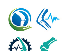 Joint bones vector logo design for orthopedic clinics and diagnostic centers