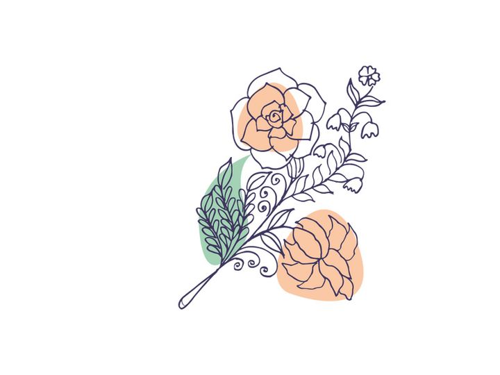Line Art Flower, Wall Art and Decoration